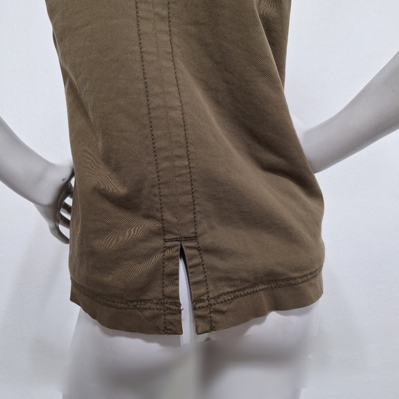 Marrakech Anthropologie Army Green Canyon Sherpa Asymmetrical Moto Vest Size L - Picture 10 of 14